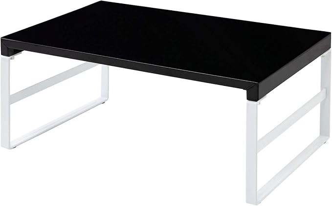 LIHIT LAB Desktop Stand, Sturdy Steel Stand for Laptop/Computer Monitor, 9.8 x 15.4 x 6.3 inches, Black (A7331-24)