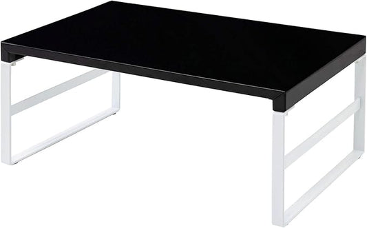 LIHIT LAB Desktop Stand, Sturdy Steel Stand for Laptop/Computer Monitor, 9.8 x 15.4 x 6.3 inches, Black (A7331-24)