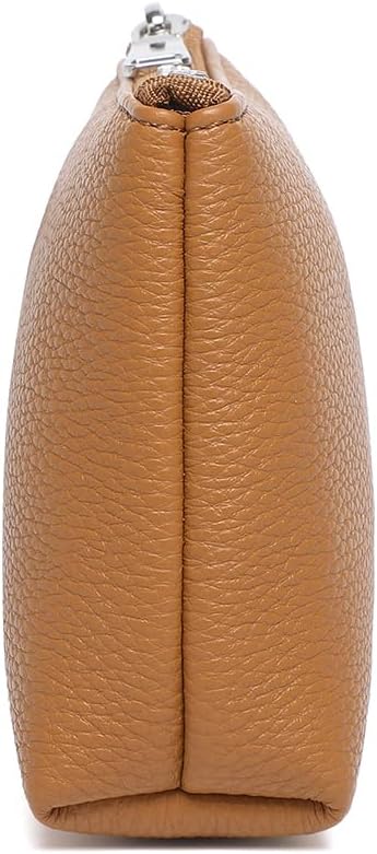 PU Leather Makeup Simple and Convenient Handbag Small Exquisite Storage Bag (PU/Ochre)