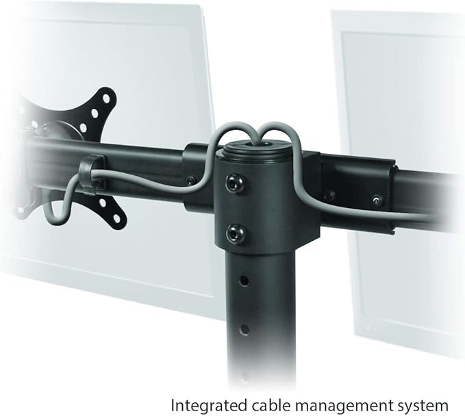 SIIG Accessory CE-MT1712-S2 Side-by-Side Dual Monitor Desk Stand 13inch to 27inch Retail,Black