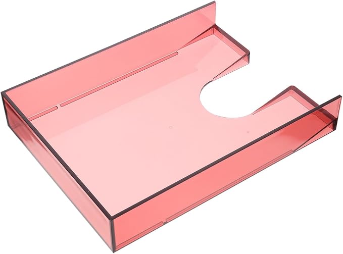 Stackable Document Organizer Box for A4 Paper, Plastic File Storage Container with Lid, Desktop File Organizer for Office and Home Use