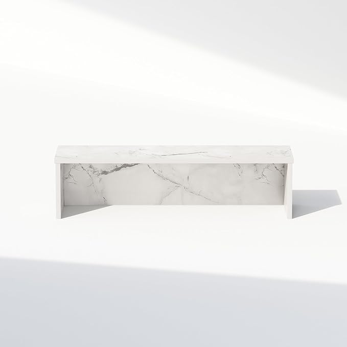 Furinno Classic Desk Organizers and Accessories, 23-Inch Desk Organizer, Desktop Organizer, for Office Supplier, Office Desk Accessories, Marble White