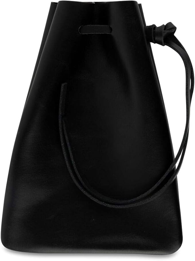 Nabob Leather Leather Drawstring Pouch, Coin Bag, Medicine Tobacco Pouch Medieval Reenactment Made in U.S.A Size 8.5" x 6"