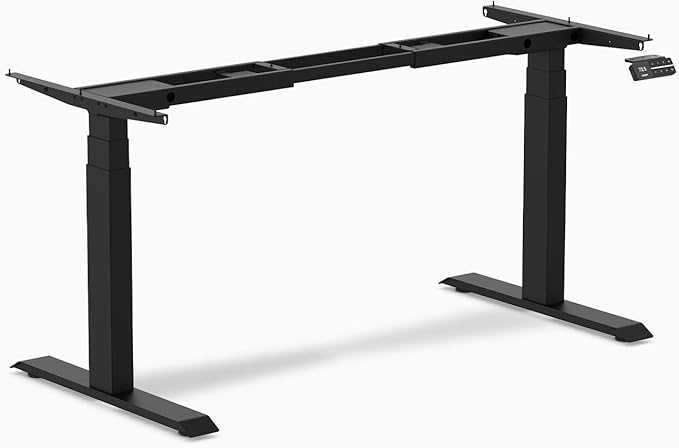 Desky Dual Motor Standing Desk Frame, Height Adjustable Electric Sit Stand Desk Base with Memory Presets, Heavy Duty Steel Frame for Home Office and Workstations ??White