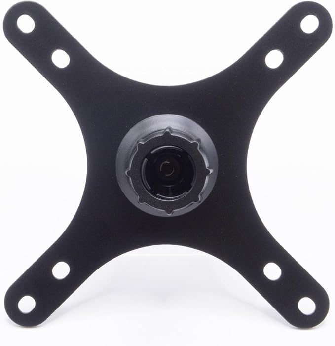 Kado Portable Monitor Mounting Adapter Bracket Plate Black, 17mm Ball Head to 100x100mm 75x75mm, M4 Screw Set Wall Mount Arm Mount Universal, Tripod Camera Stand for Desktop Monitor Portrait Mode