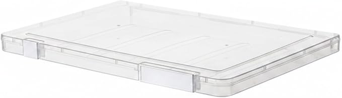 Easy-Access Stackable File Box with Lid, White PP Plastic Document Organizer for Legal Size Papers, Desktop Storage Bin (1 Pack)