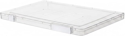 Easy-Access Stackable File Box with Lid, White PP Plastic Document Organizer for Legal Size Papers, Desktop Storage Bin (1 Pack)