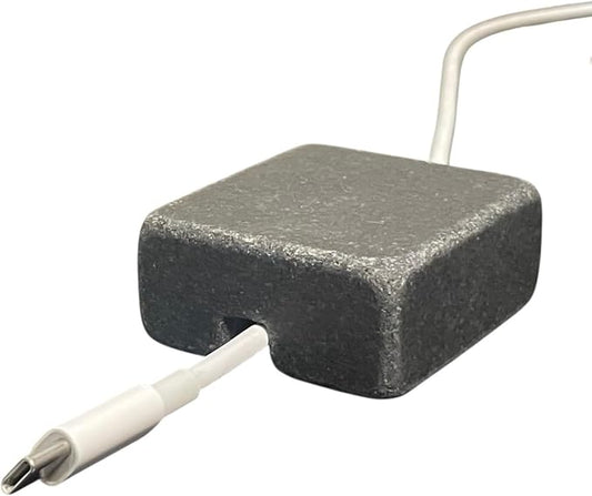 Cord Holder Handmade by Craftsman Sroneworks - Cable Holder - Cable Management Holder - Cable Organizer - Desk Cable Holder - Cable Keeper - Cable Tidy (Tumbled Black Granite, Single)