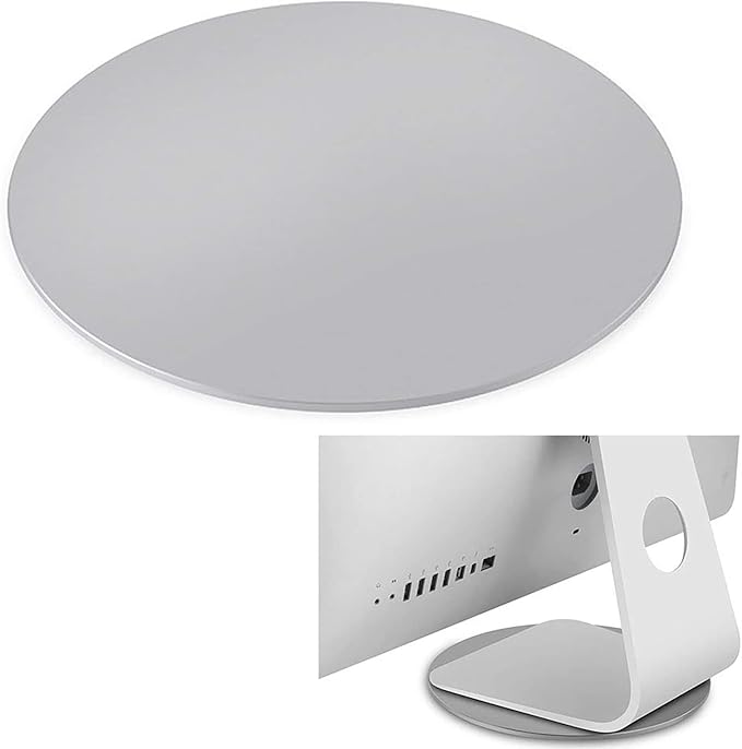360° Rotation Monitor Swivel Base, Silver Aluminum Alloy Computer Screen Monitor Turntable Stand Flat Panel TV Rotating Swivel Base Mat for iMac,Laptop,Potted Plants,Arts & Crafts and More