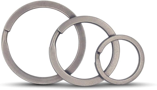 Titanium Key Rings - 3 Pieces in 3 Sizes for Keychains and Carabiners - Durable, Versatile, and Ideal for Everyday Use