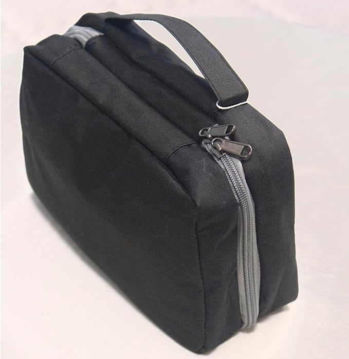 Toiletry Bag with Hanging Hook for Men Women, Travel Toiletries Cosmetic Bag Foldable Storage Bag for Brushes Set Waterproof for Bathroom Shower Small Size Kit Shaving Bag Make up Bag-Black