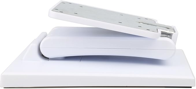 WEARSON Single Adjustable LCD Monitor Stand Mount Folding VESA Monitor Desk Stand with VESA Hole 75x75mm 100x100mm (White)
