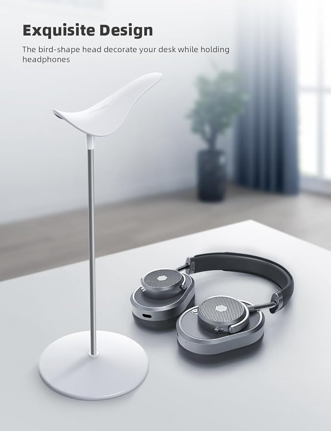 Lamicall Headphone Stand, Desktop Headset Holder - Desk Earphone Stand, for All Headsets Such as Airpods Max, HyperX Gaming Headphones, Beats/Sennheiser Music Headphones