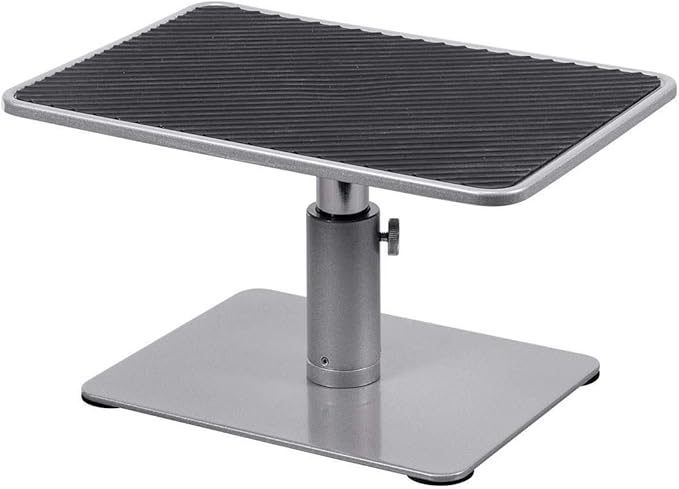 Monoprice Universal Monitor Riser Stand - Raises Monitors 4.6 to 6.5 Inches, Silver Finish - Workstream Collection