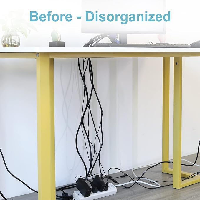 ENUODA Cable Management Net Under Desk Black Mesh Cable Manager Flexible for Standing Desk
