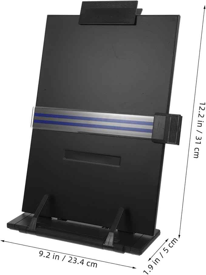 Veemoon Adjustable Reading Stand for Desk Portable Document Holder Clip for Typing Recipes and Reading Adjustable Angle Suitable for Students and Professionals