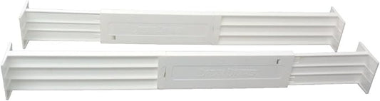 Dial Industries Adjustable Spring Loaded Kitchen, Junk, Office Drawer Organizer Dividers, Set of 2, 2.5" Deep
