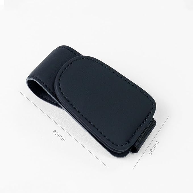 Car Sunglasses Holder for Subaru BRZ Premium 2012-2025, Eyeglass Clip, Sunglasses Hanger Mount for Automotive Sun Visor, Magnetic Leather Glasses Holder,Black