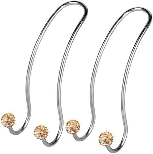 SAVORI Auto Hooks Bling Car Hangers Organizer Seat Headrest Hooks Strong and Durable Backseat Hanger Storage Universal for SUV Truck Vehicle 2 Pack (Gold)