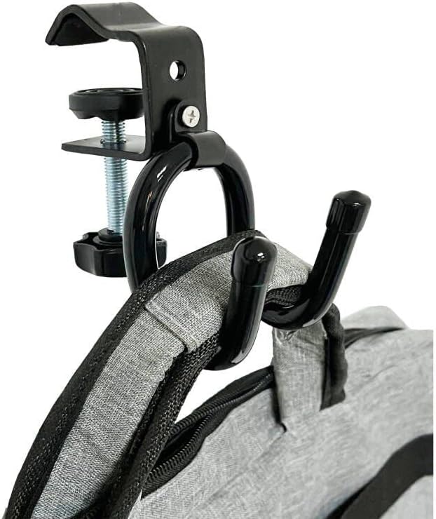 Clamp-On Headphone Stand Headset Holder PC Gaming Headset Hook Hanger, with Adjustable & Rotating Arm Clamp - Horizontal or Vertical Installation - Easy to use. for All Headphones Size