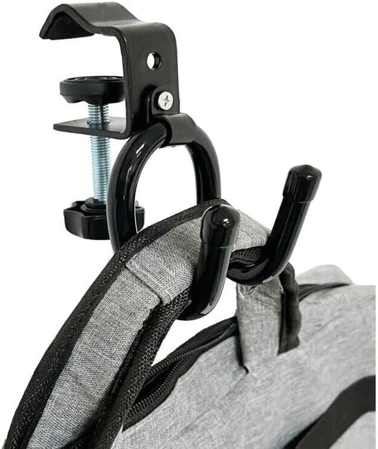 Clamp-On Headphone Stand Headset Holder PC Gaming Headset Hook Hanger, with Adjustable & Rotating Arm Clamp - Horizontal or Vertical Installation - Easy to use. for All Headphones Size