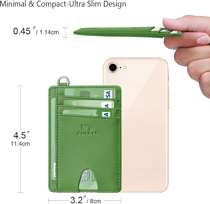 FurArt Slim Minimalist Wallet, Front Pocket Wallets, RFID Blocking, Credit Card Holder for Men