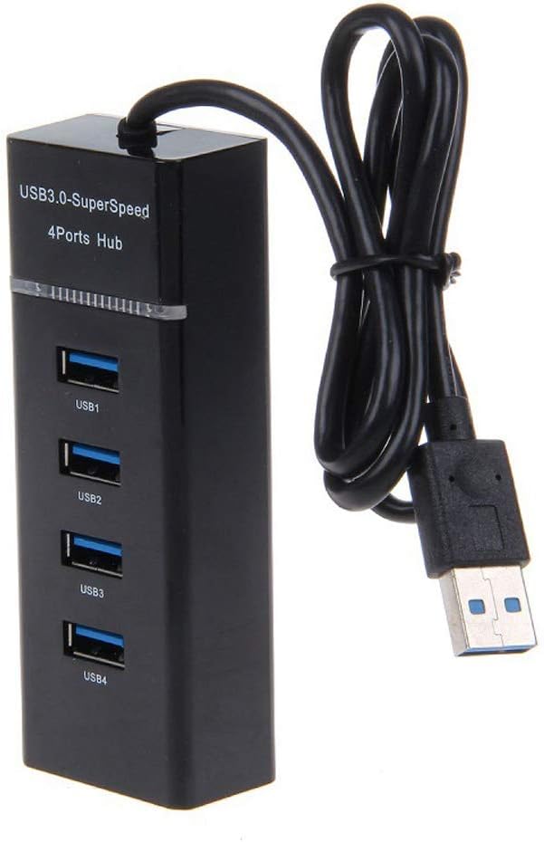 4 Port USB Hub High Speed USB 3.0: 5Gbps Data Hub