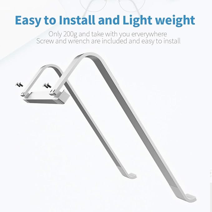 LENRUE Laptop Stand for Desk，Stable MacBook Pro Stand，Ergonomic Aluminum Computer Riser for 12 13 15 16.2 inch ，Computer Cooling Stand for Mac MacBook Pro Air,HP, Dell, More PC Notebook (Silver)