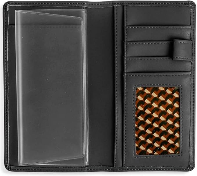 Sanlykate Leather Checkbook Cover for Men and Women, Check Book Case Card Holder with Free Divider, Standard Register Duplicate Checks with pen inserts