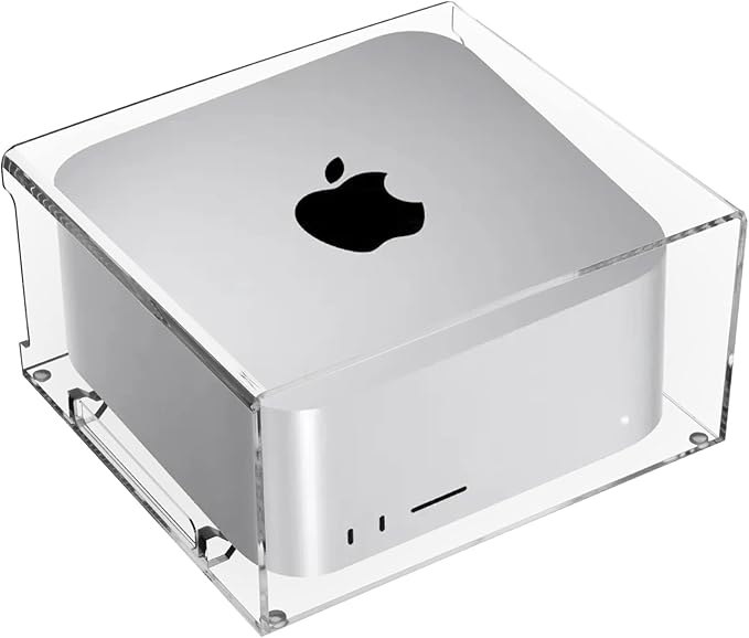 Acrylic Desktop Stand for Apple Mac Studio, Stand Holder Compatible with Mac Studio M4/M2/M1 Max, Mac Studio M3/M2/M1 Ultra, Mac mini M1 M2 M2 Pro 2010-2023 (Clear)