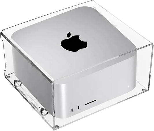 Acrylic Desktop Stand for Apple Mac Studio, Stand Holder Compatible with Mac Studio M4/M2/M1 Max, Mac Studio M3/M2/M1 Ultra, Mac mini M1 M2 M2 Pro 2010-2023 (Clear)