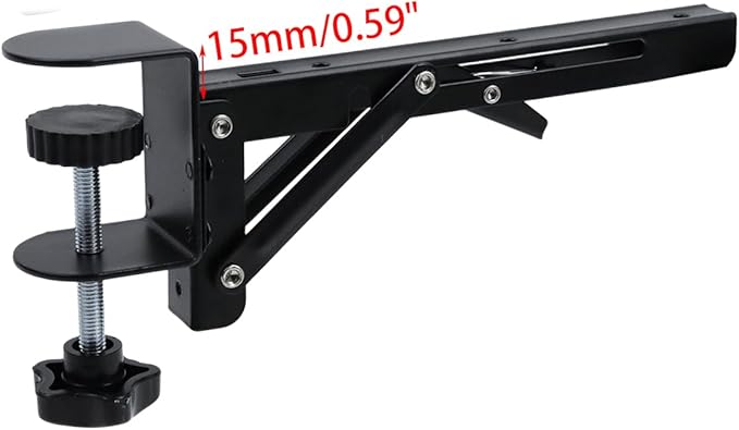 2PCS Black Desk Extender Foldable Keyboard Tray with Screws for Workstation Organizer Office and Home
