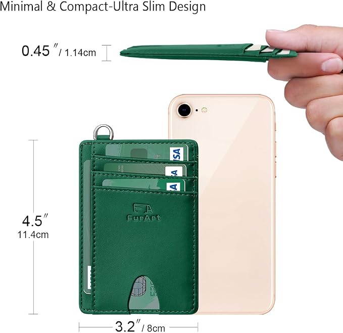 FurArt Slim Minimalist Wallet, Front Pocket Wallets, RFID Blocking, Credit Card Holder for Men