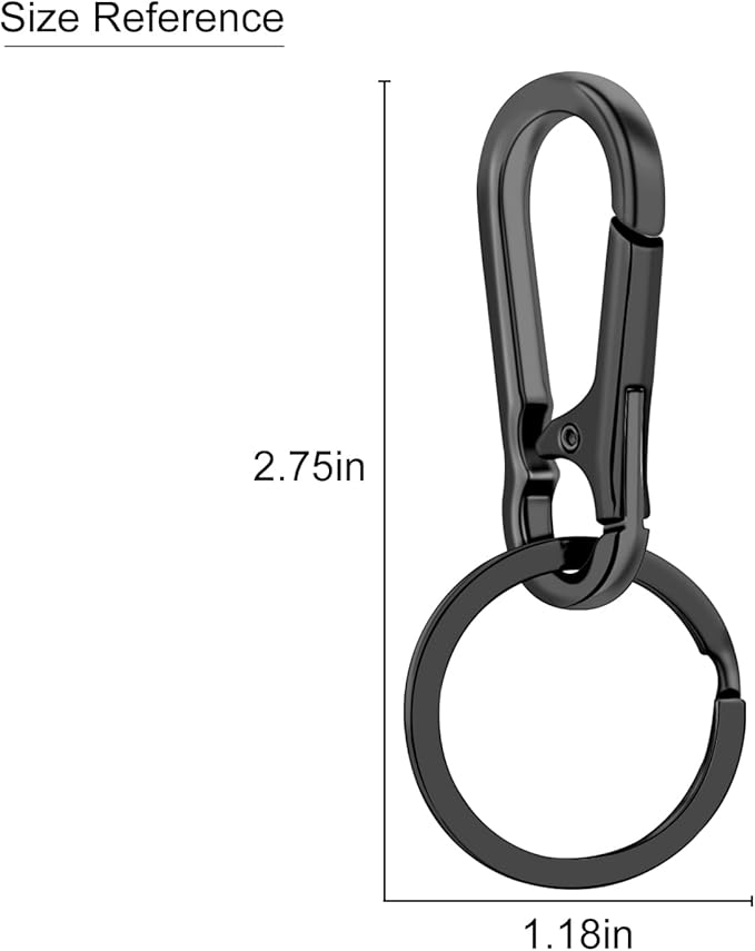 Metal Keychains for Women Men, Key Chain Ring Clip Holder Organizer for Home Car, Cut Keyring Accessories