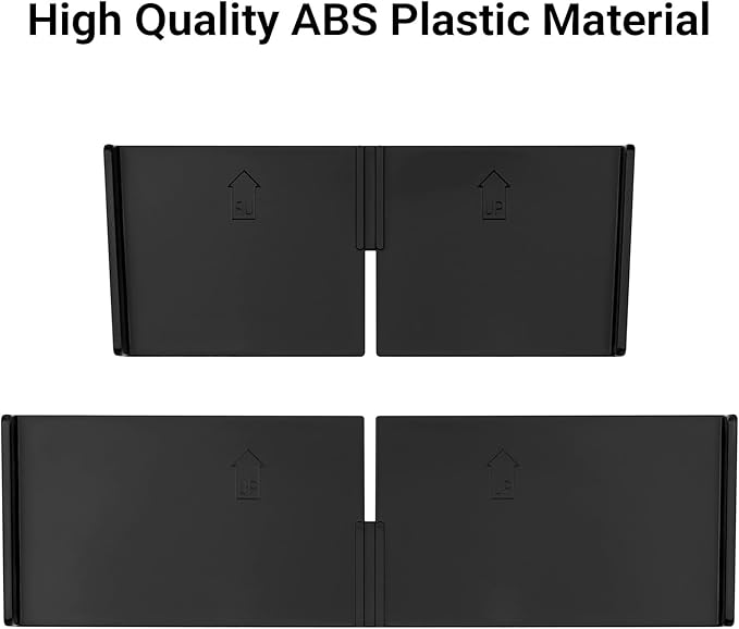 YOJOJOCO Center Console Dividers Organizer Compatible with Toyota 2026 2025 2024 Tacoma Accessories Black ABS Plastic Material Center Console Organizer