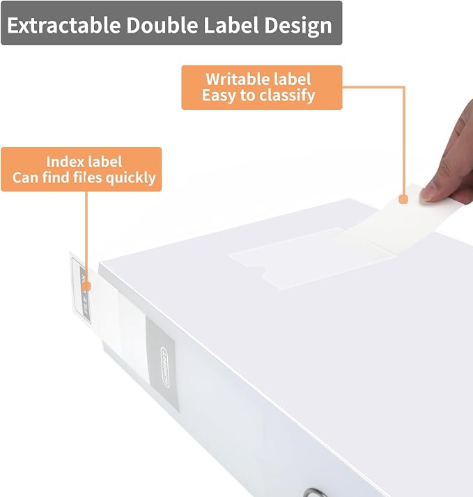 HUA JIE A4 Storage File Boxes Plastic Archives Cases with Lid, File Folder Organizer Document Filing Box for office,31×7.5×23.5 cm, Transparent(Pack of 6)