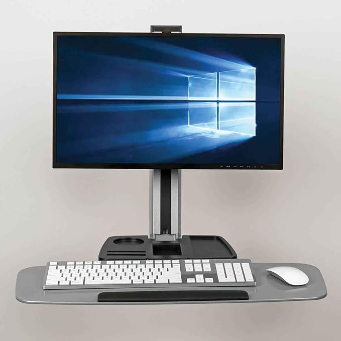 Tripp Lite Wall Mount for Sit Stand Desktop Workstation Height-Adjustable Standing Desk, Single Display (WWSS1332W)