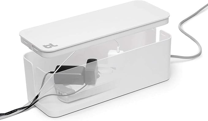 Bluelounge CableBox Cable and Cord Management System - (White) - Pack of 2