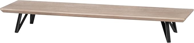 Anji Mountain Monitor Stand - Desktop Organizer & Laptop Riser, Ergonomic Monitor Riser, Space-Saving Monitor Stand for Desk, Durable Construction, Easy Assembly, Ideal for Home & Office,Biscotti