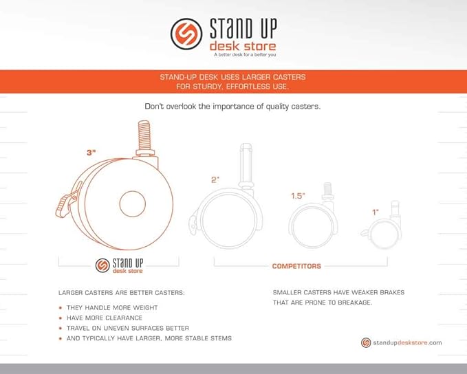 Stand Up Desk Store Crank Adjustable Two Tier Standing Desk with Heavy Duty Steel Frame (Black Frame/Teak Top, 48" Wide)