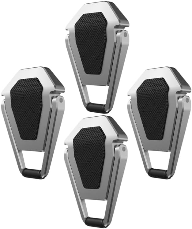 Angoily Portable Foldable Laptop Stand 4-Pack Ergonomic Invisible Computer Riser with Self-Adhesive Feet Cooling Pad for Desk Travel and Office
