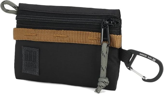 Topo Designs Accessory Bags, Travel Organizer Accessories for Smaller Items, Durable Storage Pouch, 3 Sizes, Fully Lined Pack Cloth (Mountain, Black/Neutral)