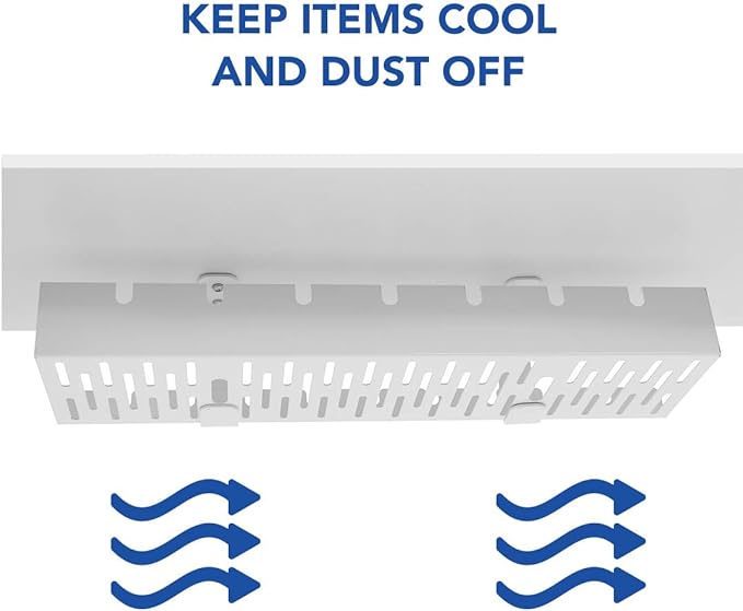 FLEXISPOT Under Desk Cable Management Tray, Metal Raceway Wires Cable Tidy Organizer Office and Home Cable Tray Use for Standing Desk (White)