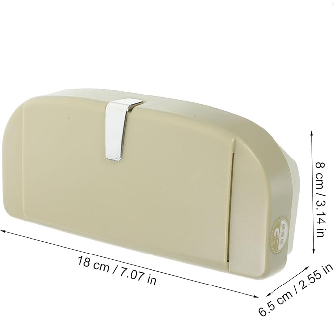 SHERCHPRY 1Pc Multifunctional Vehicle Sunglasses Storage Case Beige Eyewear Clip for Car Visor Durable Art Eyeglasses Holder for Organizing Sunglasses and Accessories