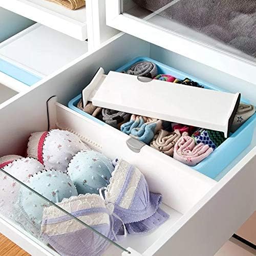 Drawer Dividers Set of 4, Adjustable 11"-17.3" Drawer Organizers, Expandable Dresser Drawer Separators Organizer Dividers for clothes, Kitchen, Drawer, Bathroom, Bedroom, Office