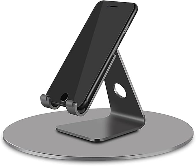 360° Rotation Monitor Stand, Grey Aluminum Alloy, Wide Compatibility for iMac, Laptop, Potted Plants, Arts & Crafts and More