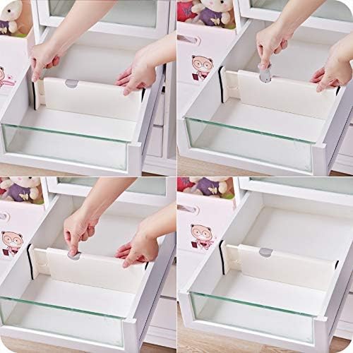 Drawer Dividers Set of 4, Adjustable 11"-17.3" Drawer Organizers, Expandable Dresser Drawer Separators Organizer Dividers for clothes, Kitchen, Drawer, Bathroom, Bedroom, Office