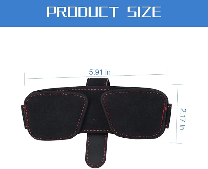 Sunglass Holder for Car Visor, Magnetic Auto Sun Visor Eyeglasses Ticket Card Double Clip, Vehicle Interior Glasses Hanger Organizer Accessories, Universal for SUV Sedan Truck(Black)