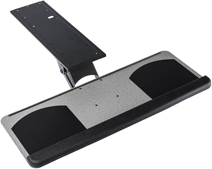 New Undermount Height Adjustable Keyboard Tray Mouse Pad Tray with Drawer and Tiltable Ergonomic Design 360 revolvable (25" x 10")