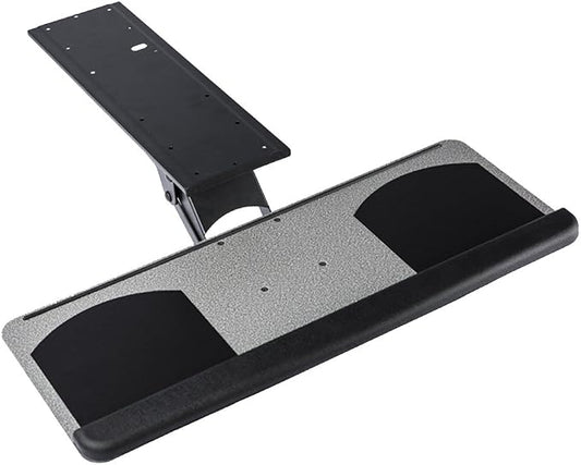 New Undermount Height Adjustable Keyboard Tray Mouse Pad Tray with Drawer and Tiltable Ergonomic Design 360 revolvable (25" x 10")